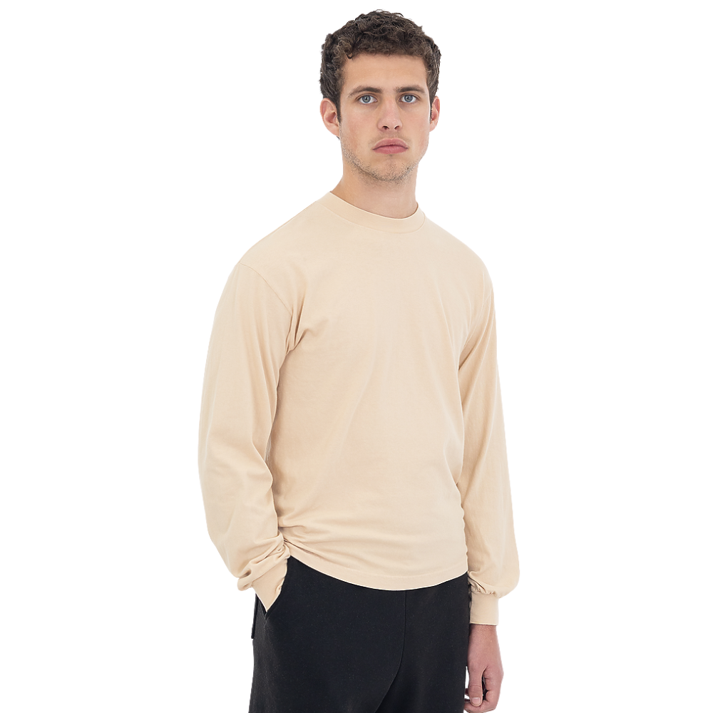 Los Angeles Apparel -1807GD-A - 6.5oz Long Sleeve Garment Dye Crew Neck T-Shirt