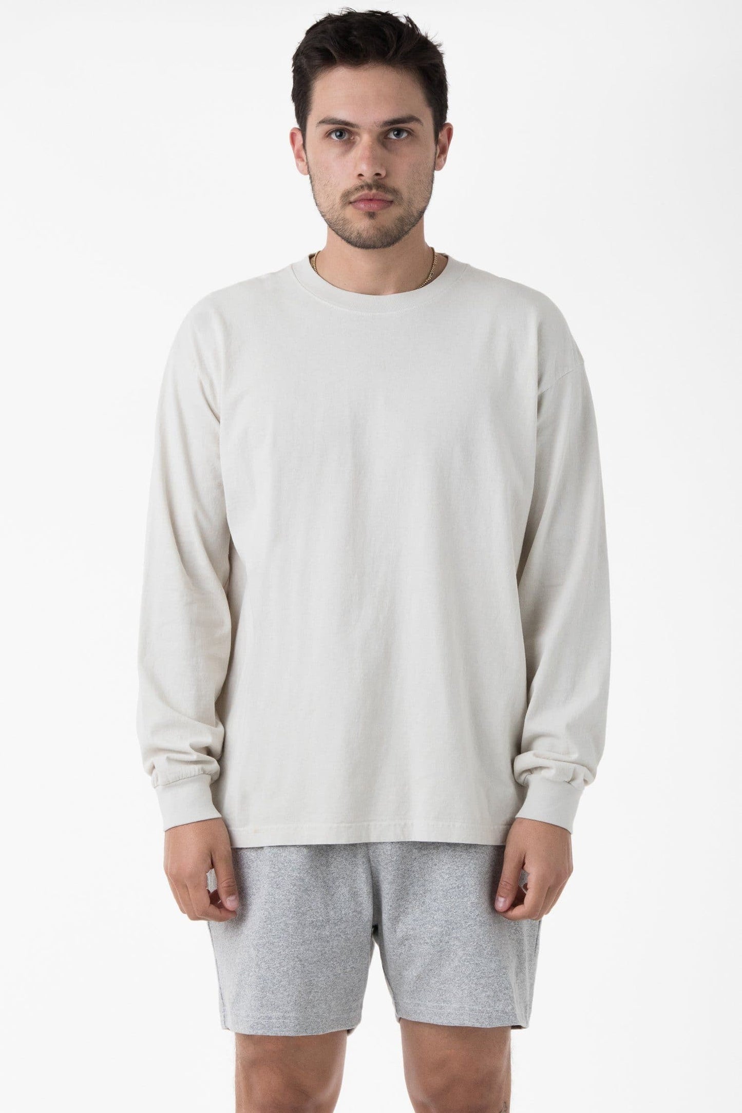Los Angeles Apparel -1807GD-A - 6.5oz Long Sleeve Garment Dye Crew Neck T-Shirt