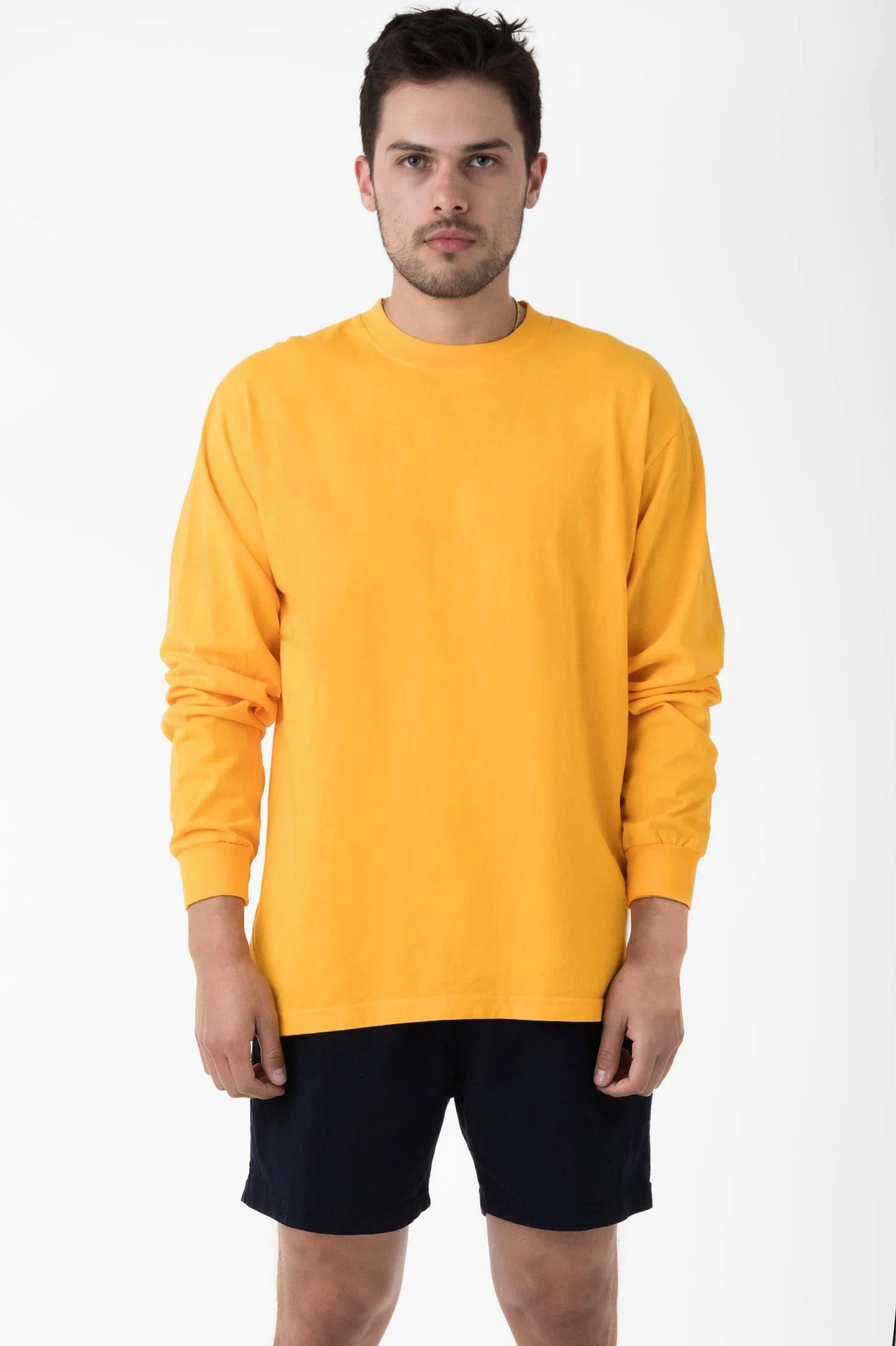 Los Angeles Apparel -1807GD-A - 6.5oz Long Sleeve Garment Dye Crew Neck T-Shirt