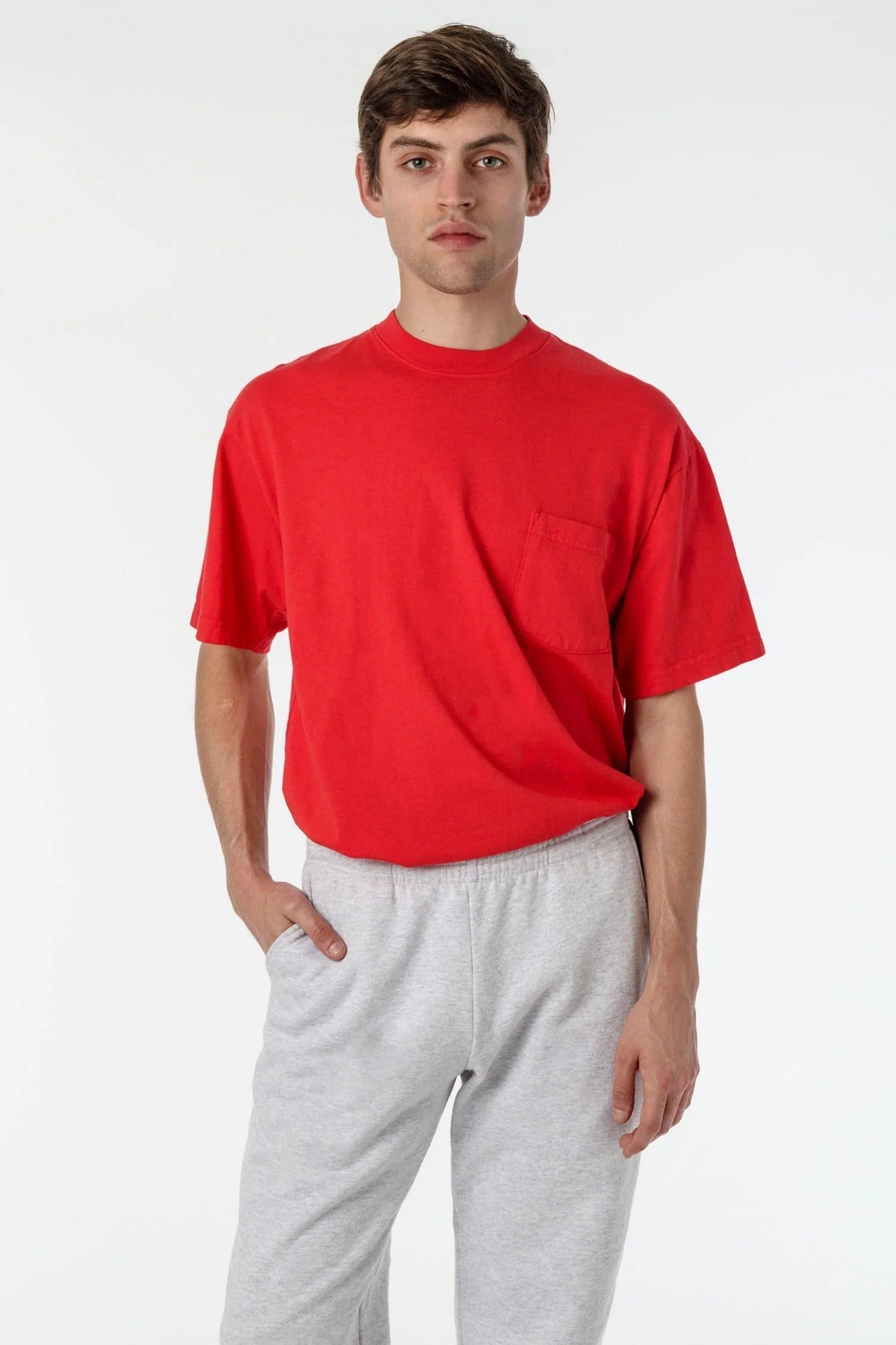 Los Angeles Apparel - 1809GD - Short Sleeve Garment Dye Pocket T-Shirt