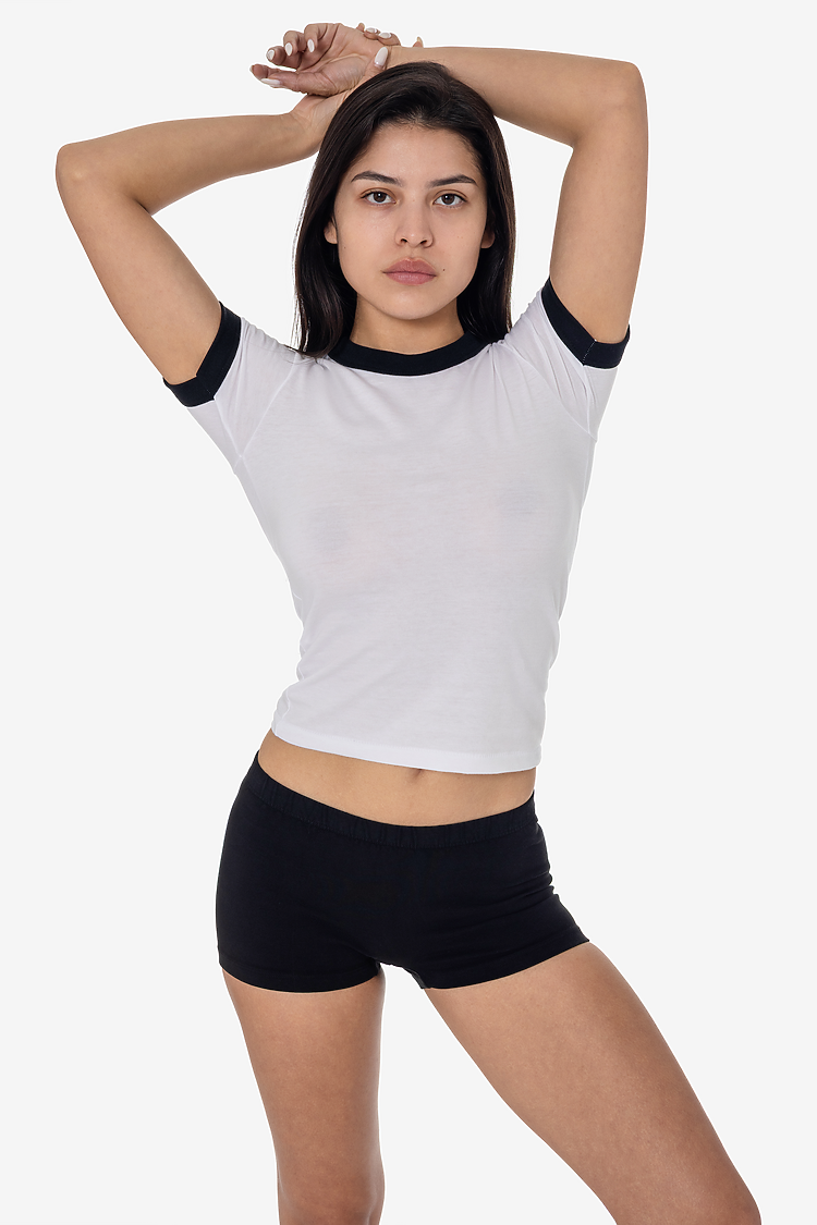 Los Angeles Apparel FF310 WOMENS POLY COTTON RINGER TEE