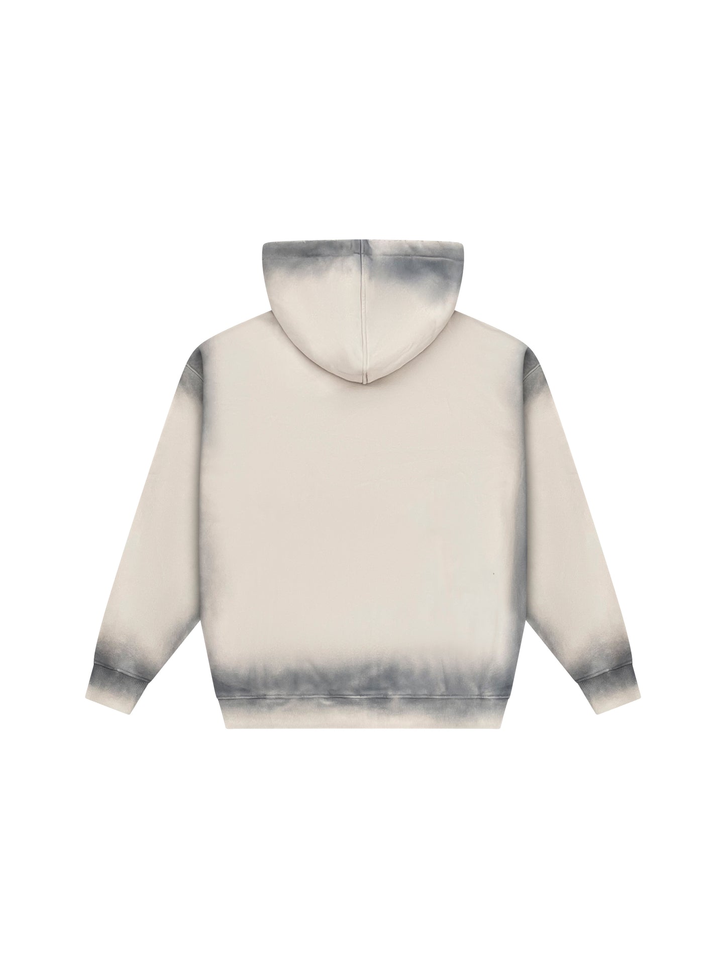 Zipper Hoodies Drop Shoulder Potassium Sprayed Distressed