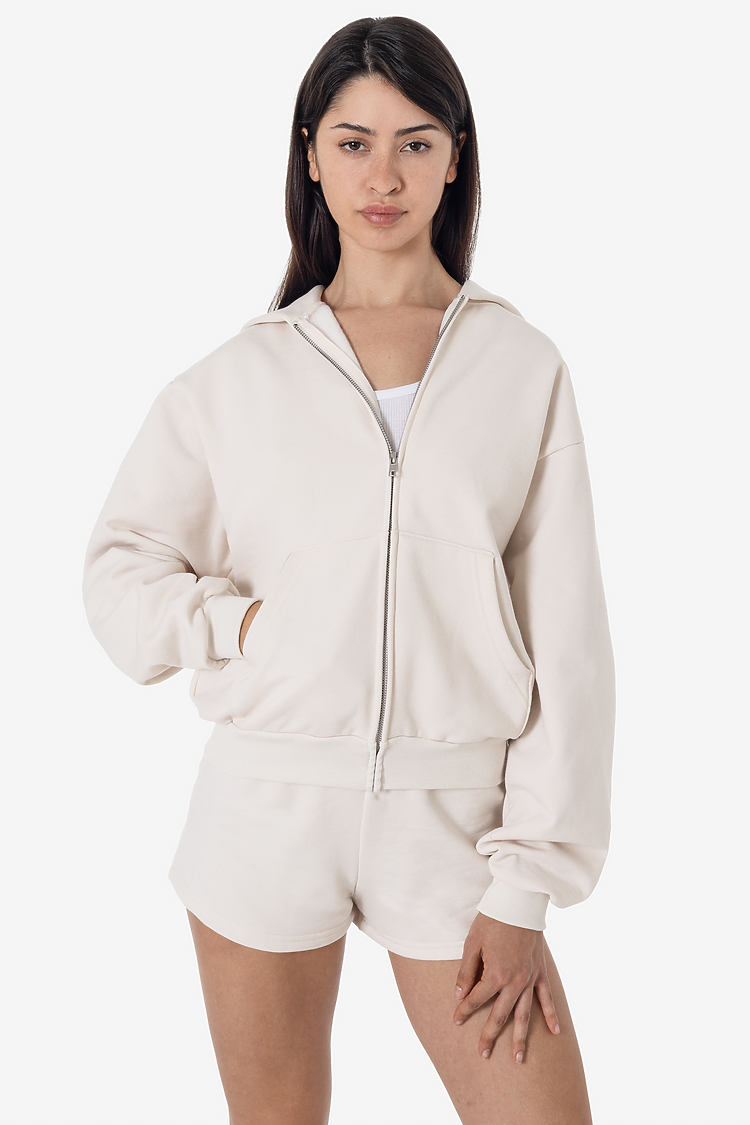 Los Angeles Apparel MWF10 Mid-Weight Crop Zip Hoodie