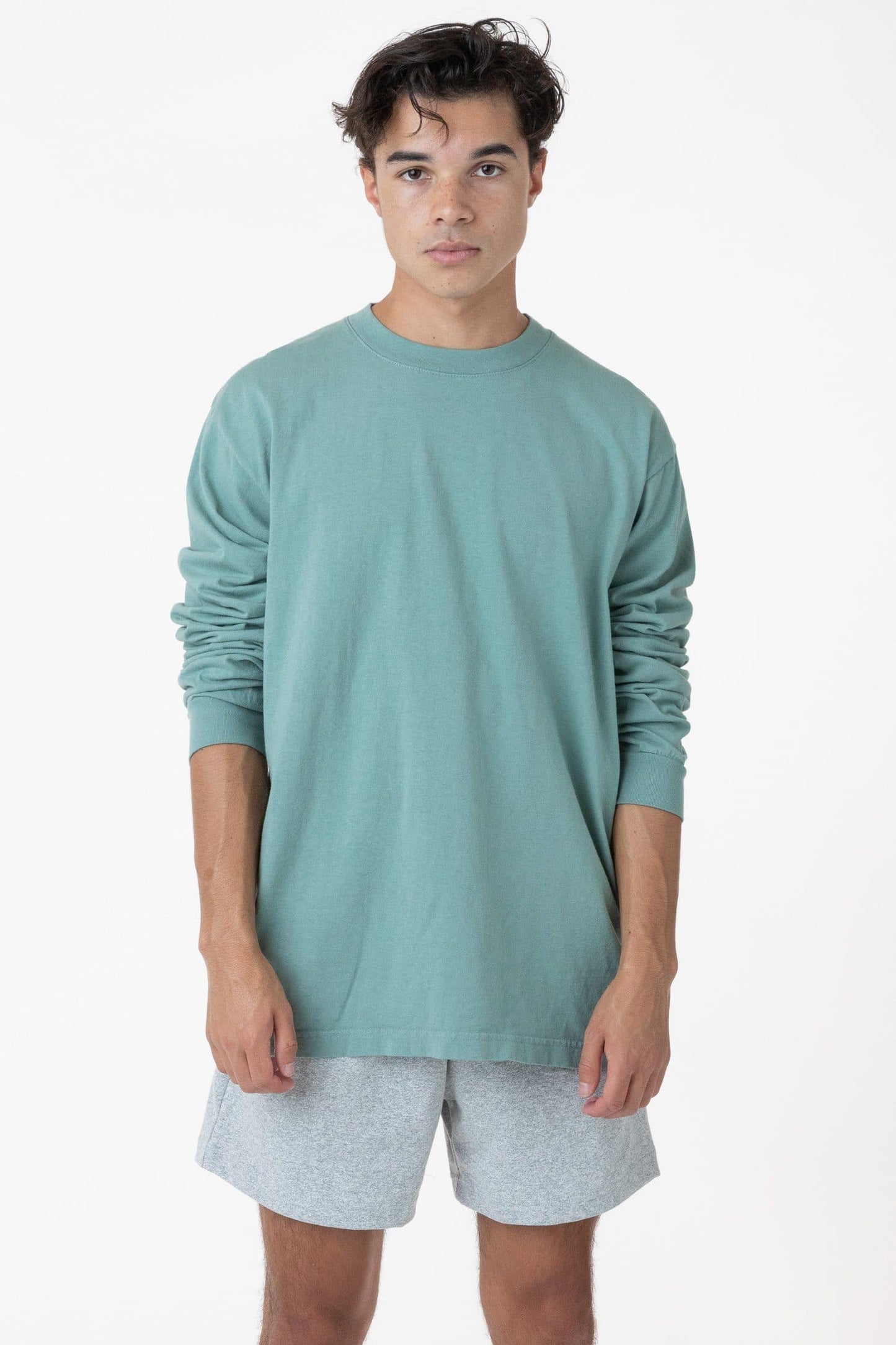 Los Angeles Apparel -1807GD - 6.5oz Long Sleeve Garment Dye Crew Neck T-Shirt