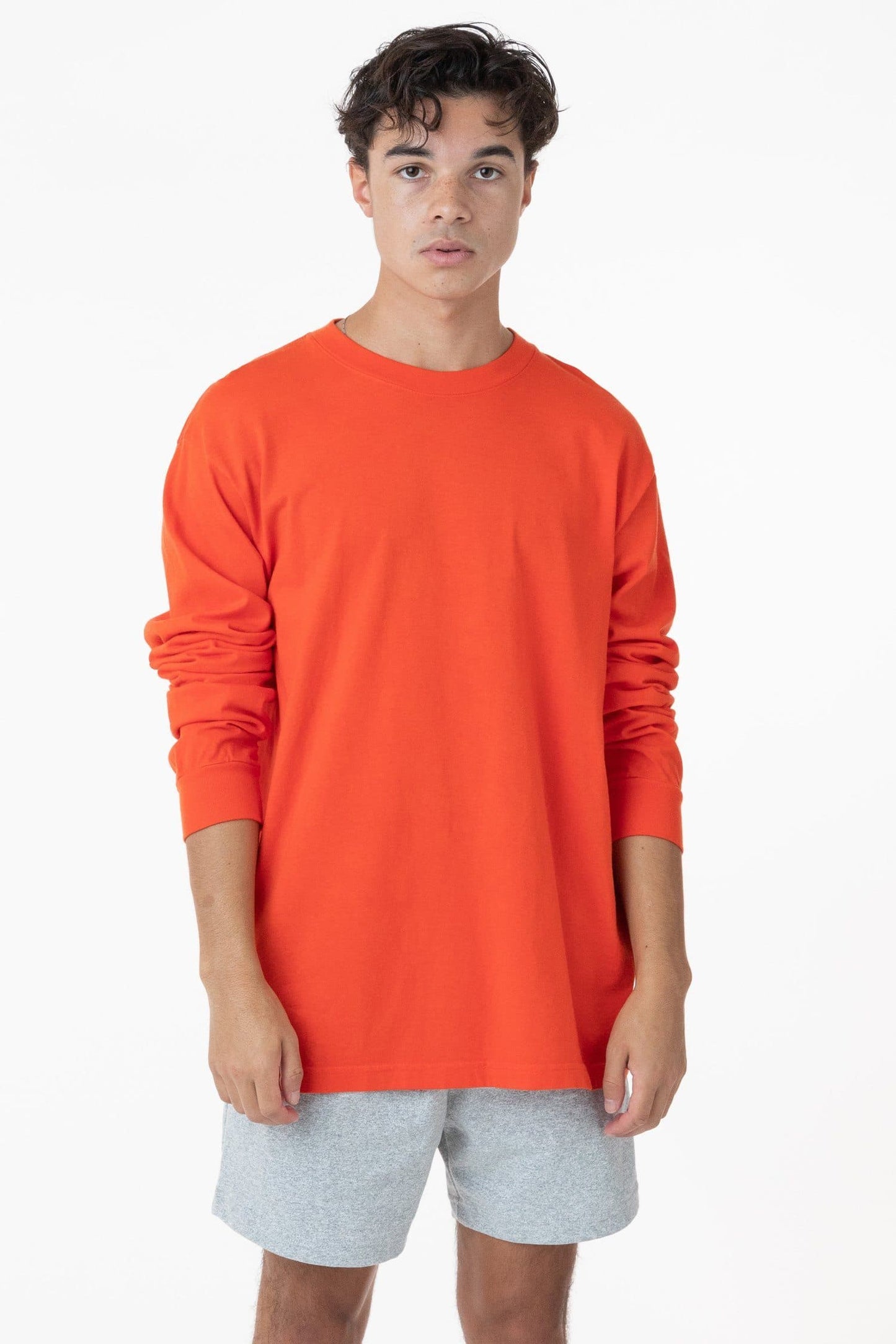 Los Angeles Apparel -1807GD-A - 6.5oz Long Sleeve Garment Dye Crew Neck T-Shirt