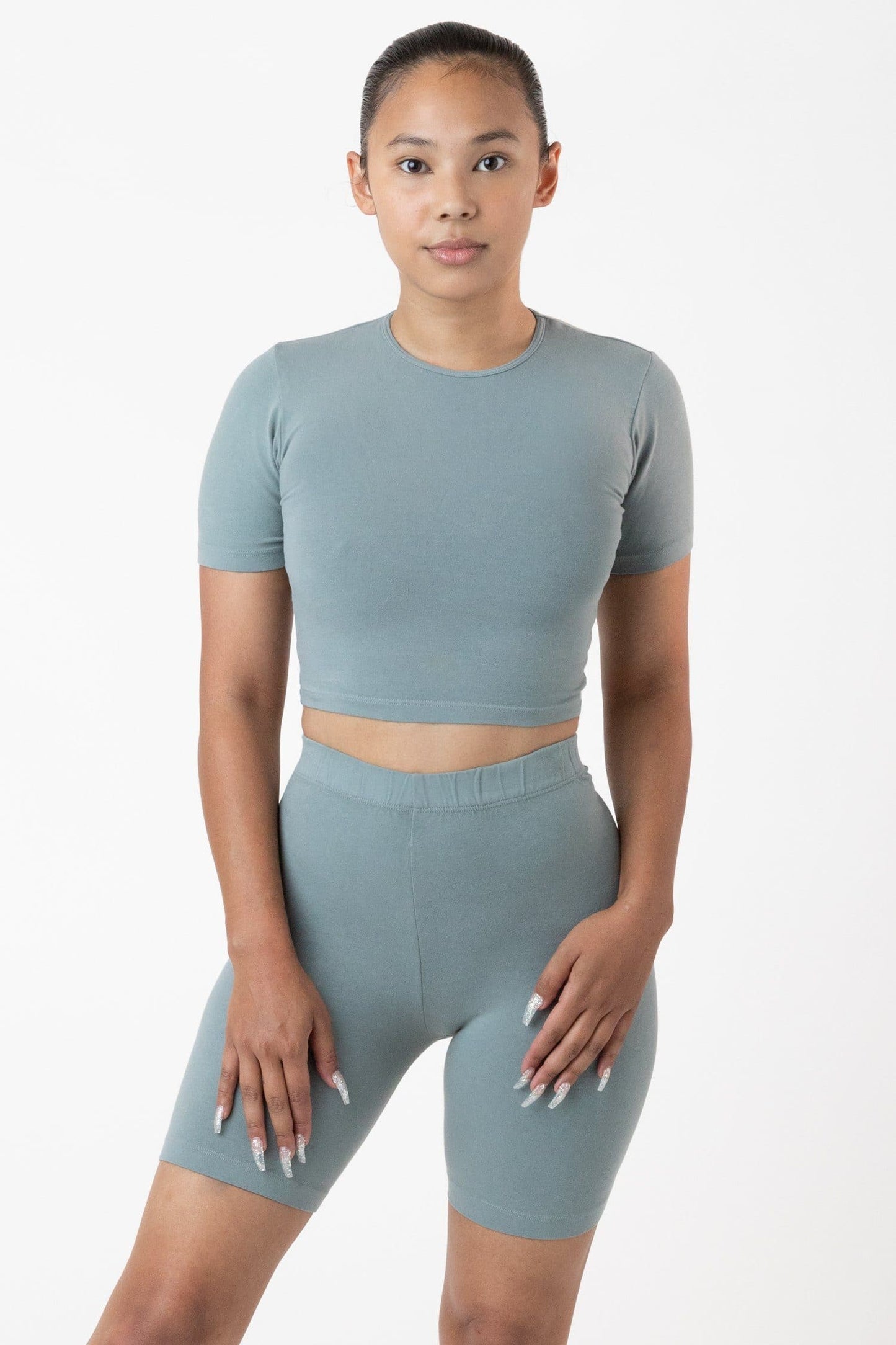 Los Angeles Apparel - 83078GD - Garment Dye Short Sleeve Crop Top