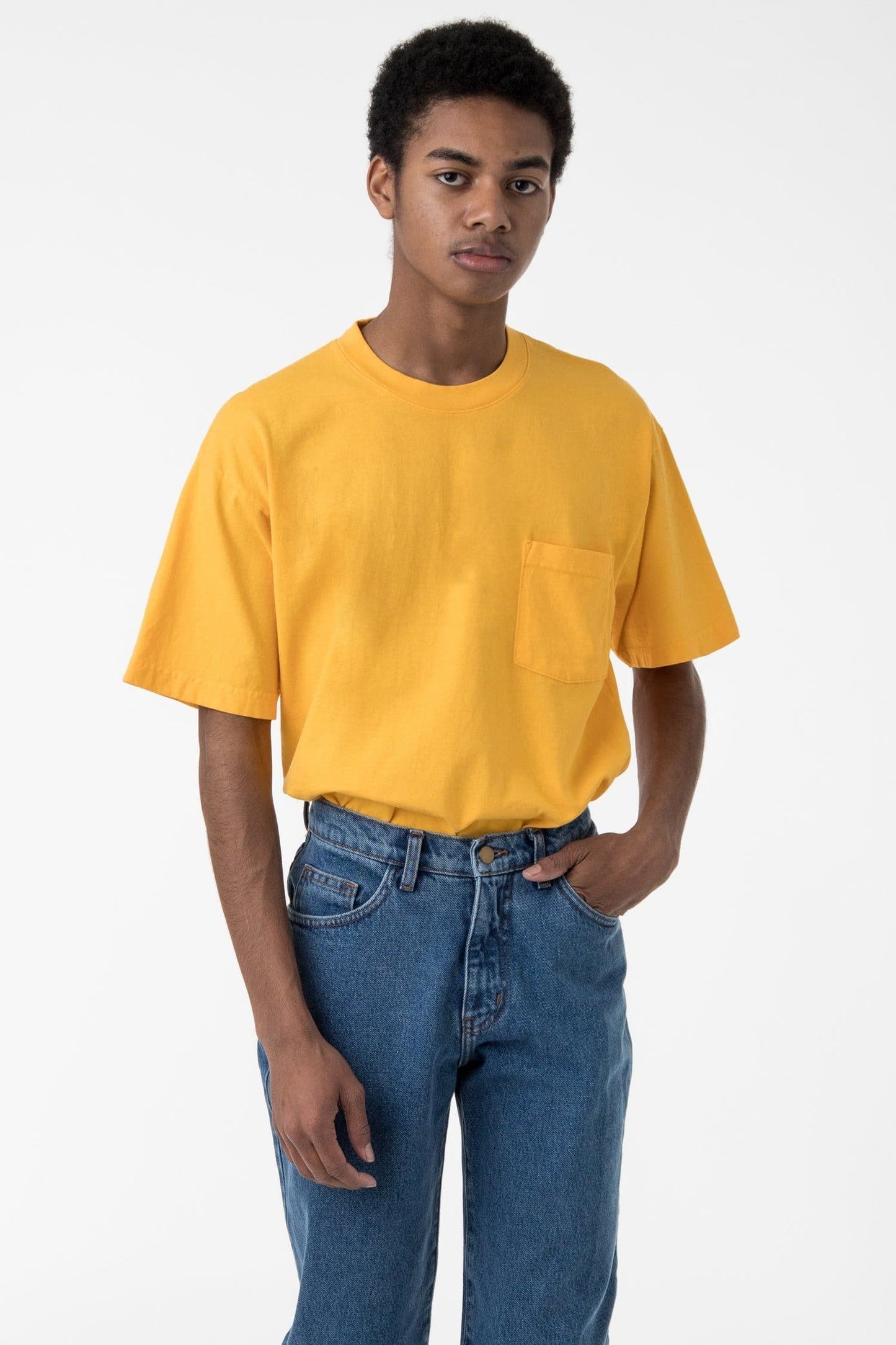 Los Angeles Apparel - 1809GD - Short Sleeve Garment Dye Pocket T-Shirt