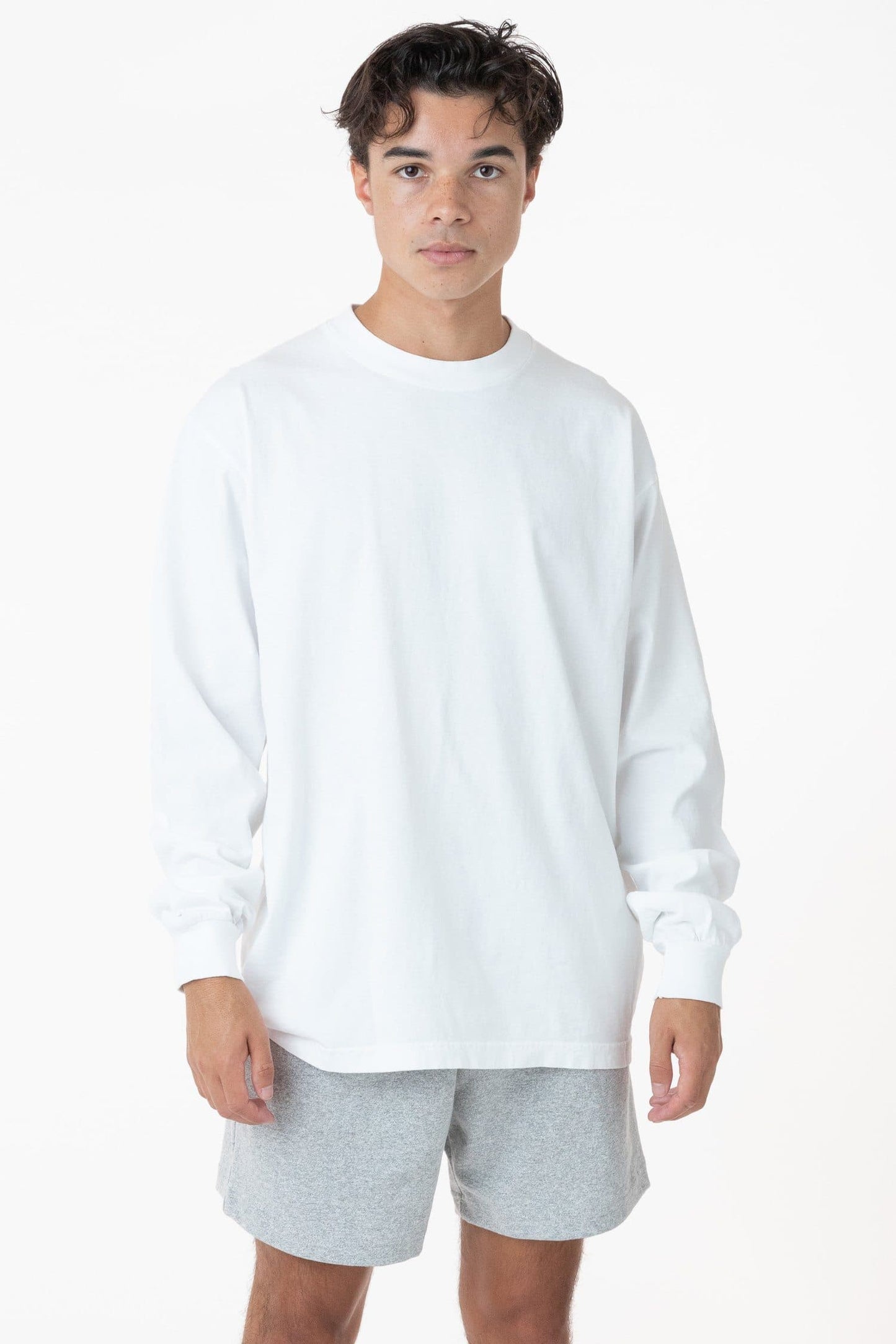 Los Angeles Apparel -1807GD-A - 6.5oz Long Sleeve Garment Dye Crew Neck T-Shirt