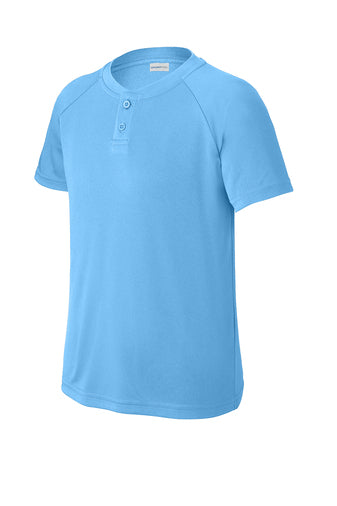 YST359  Sport-Tek Youth PosiCharge Competitor 2-Button Henley
