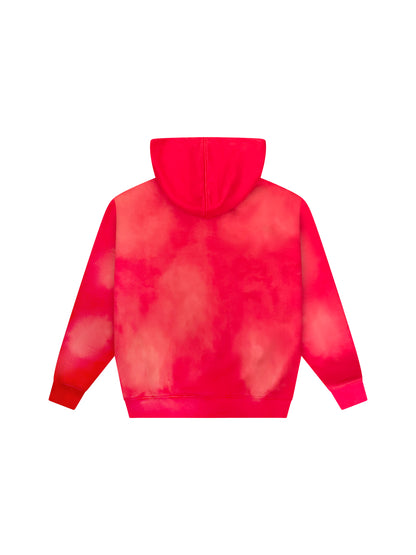 Zipper Hoodies Drop Shoulder Potassium Sprayed Distressed