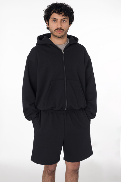Los Angeles Apparel MWF10 Mid-Weight Crop Zip Hoodie