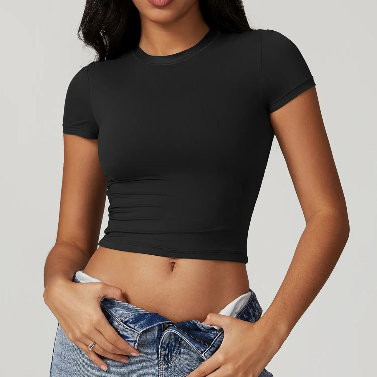 Women's Crop Top 1062 // women cropped baby tee