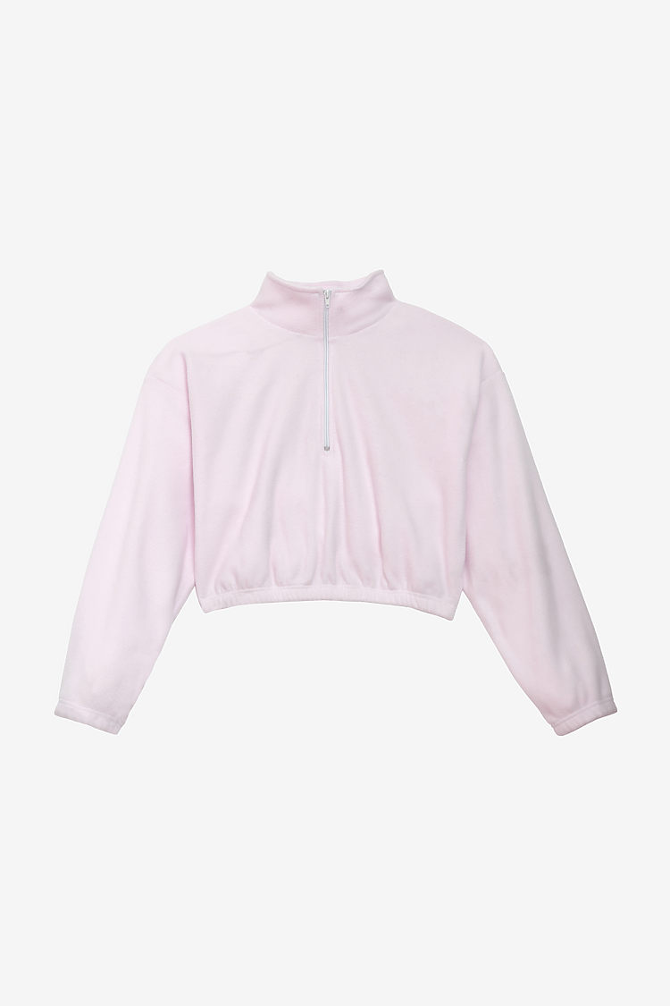 Los Angeles Apparel PF306 Cropped Polar Fleece Half Zip