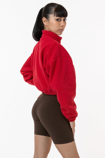 Los Angeles Apparel PF306 Cropped Polar Fleece Half Zip